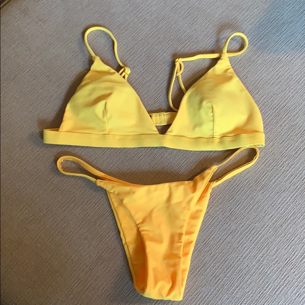 Yellow String Bikini